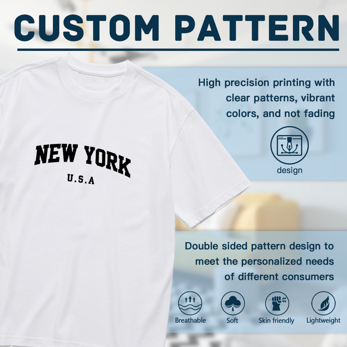Vintage Varsity New York USA Classic City Pride Everyday Graphic Tee