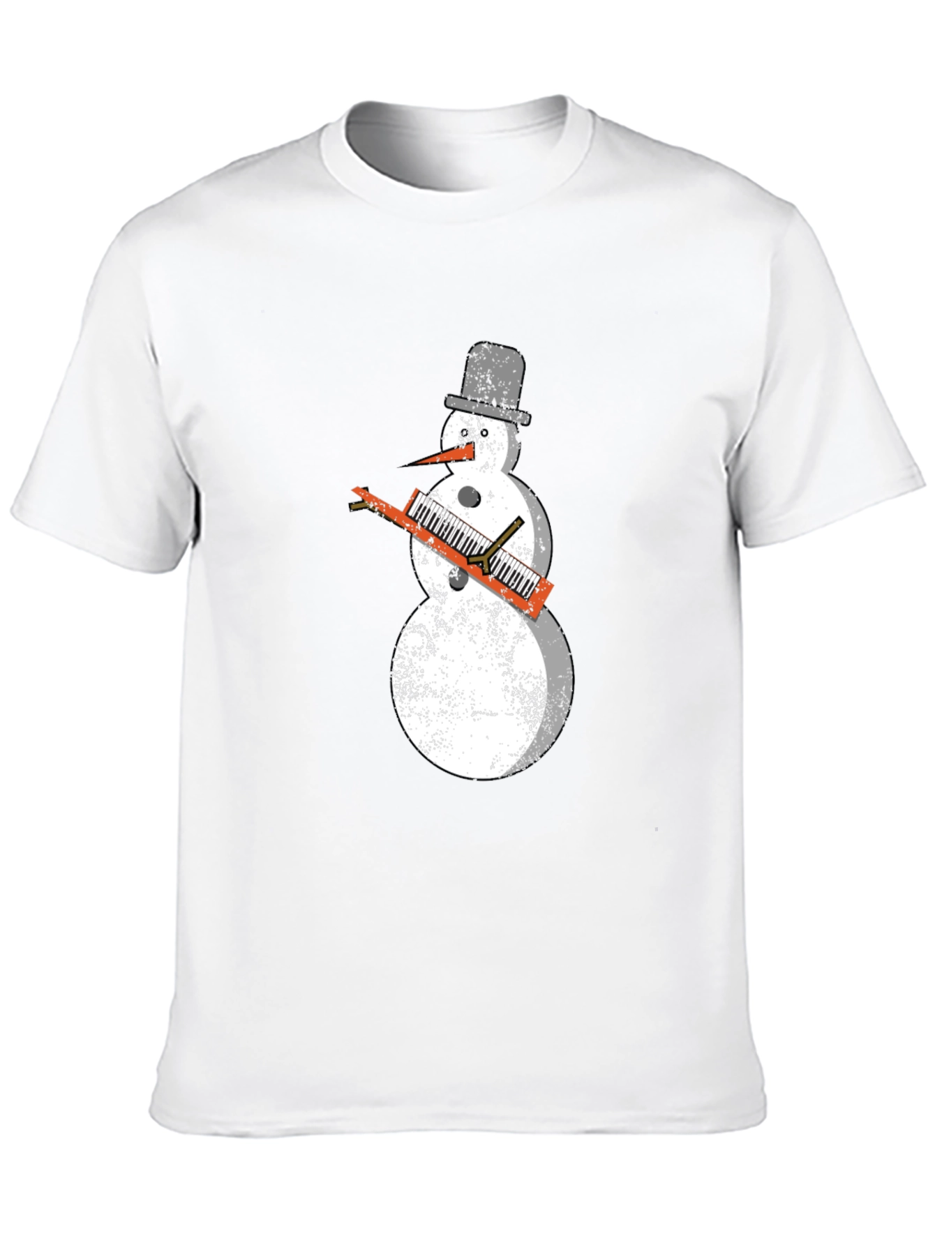 Snowman Keyboard Player T-Shirt - Cool Holiday Tee