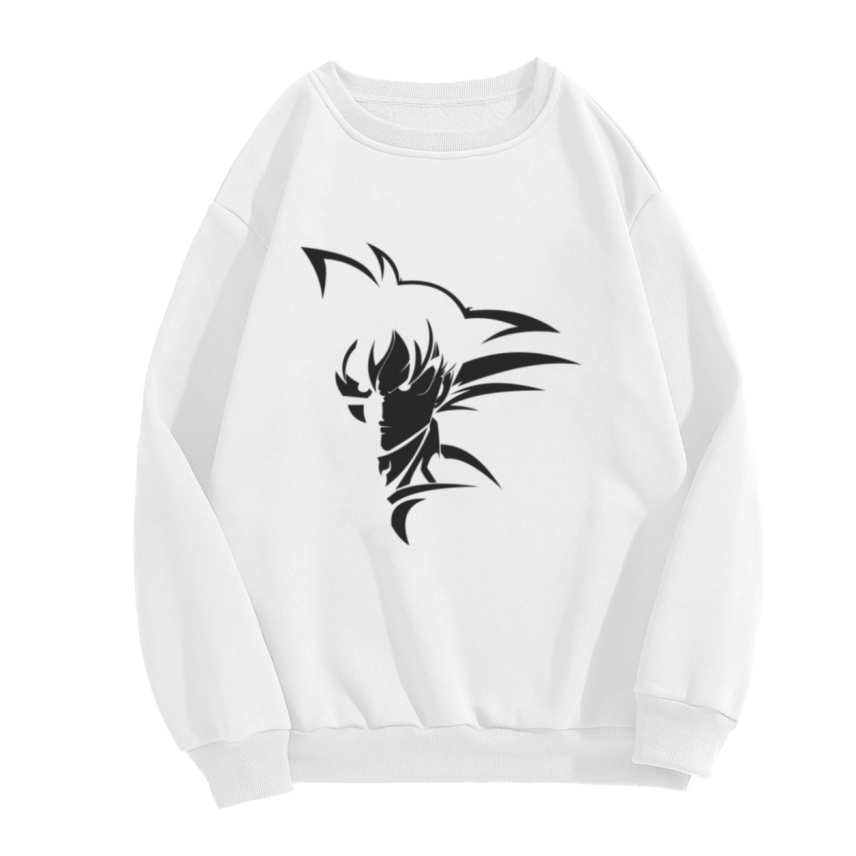 Minimal Dragon Ball Goku Black Silhouette Anime Crewneck Sweatshirt