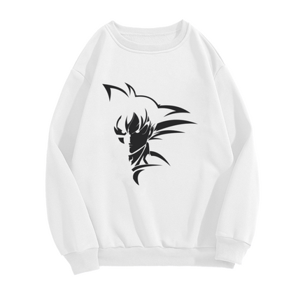 Minimal Dragon Ball Goku Black Silhouette Anime Crewneck Sweatshirt
