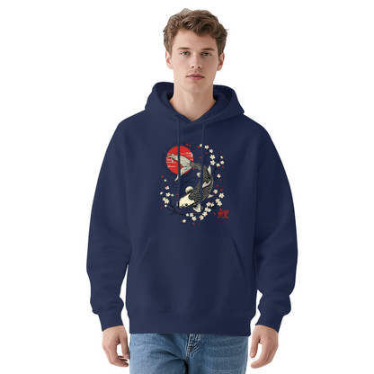 Japanese Koi Fish Cherry Blossom Oriental Art Hoodie