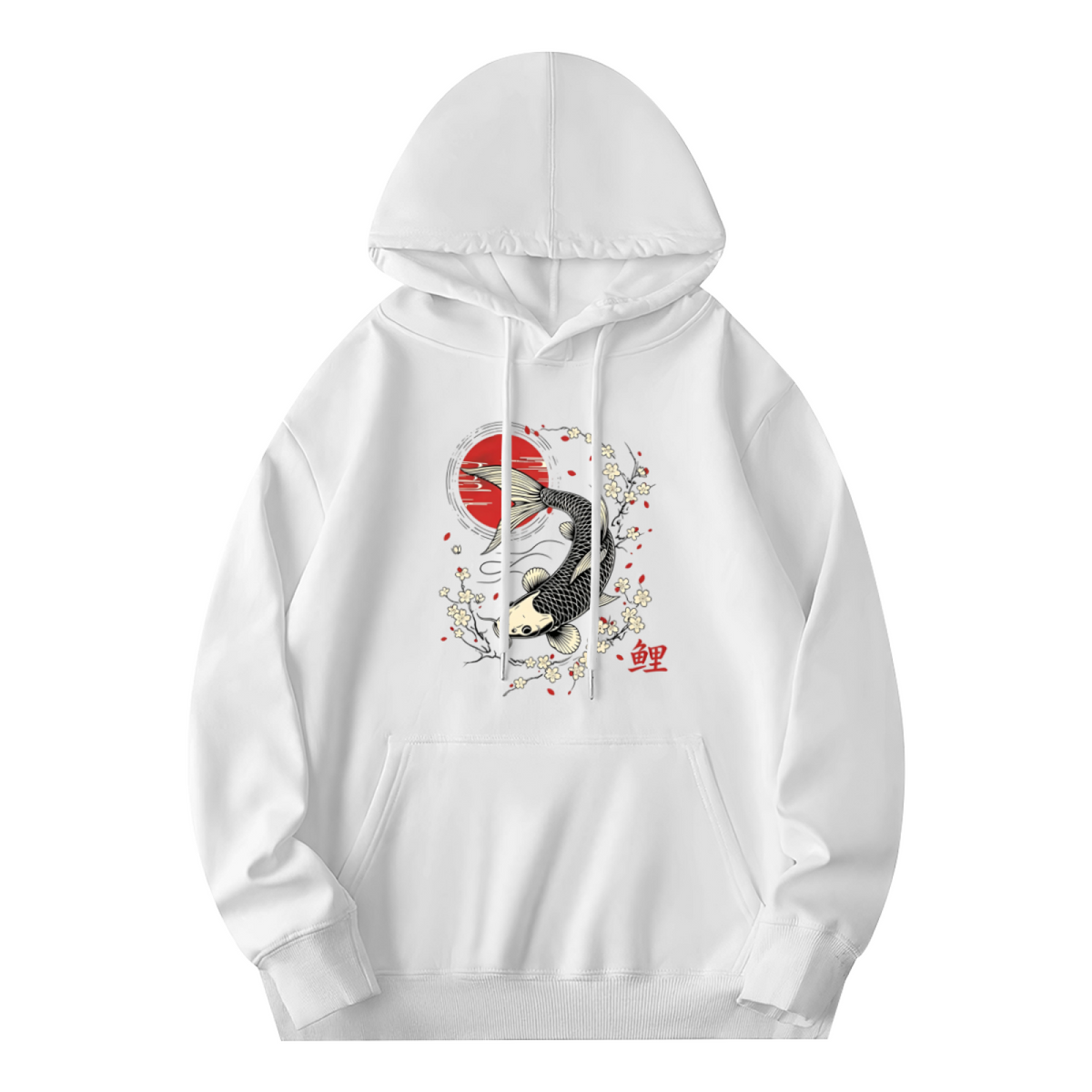Japanese Koi Fish Cherry Blossom Oriental Art Hoodie