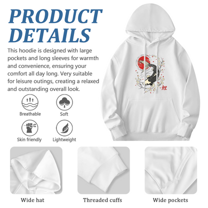 Japanese Koi Fish Cherry Blossom Oriental Art Hoodie
