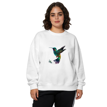 Colorful Rainbow Hummingbird Nature Art Crewneck Sweatshirt