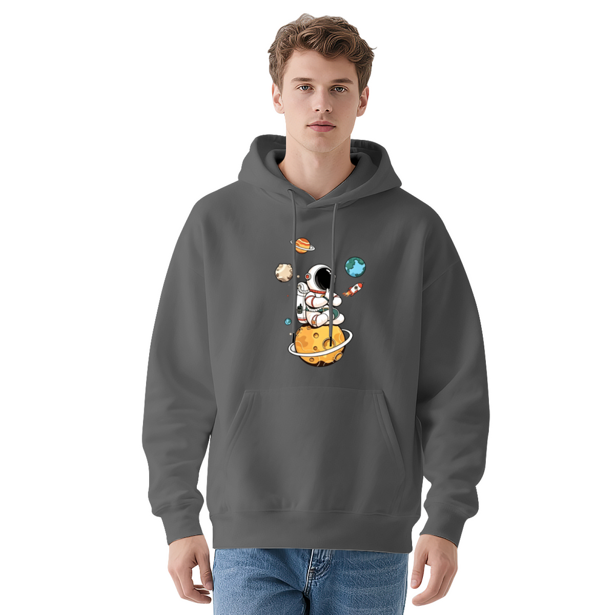 Cool Astronaut Outer Space Planet Adventure Hoodie