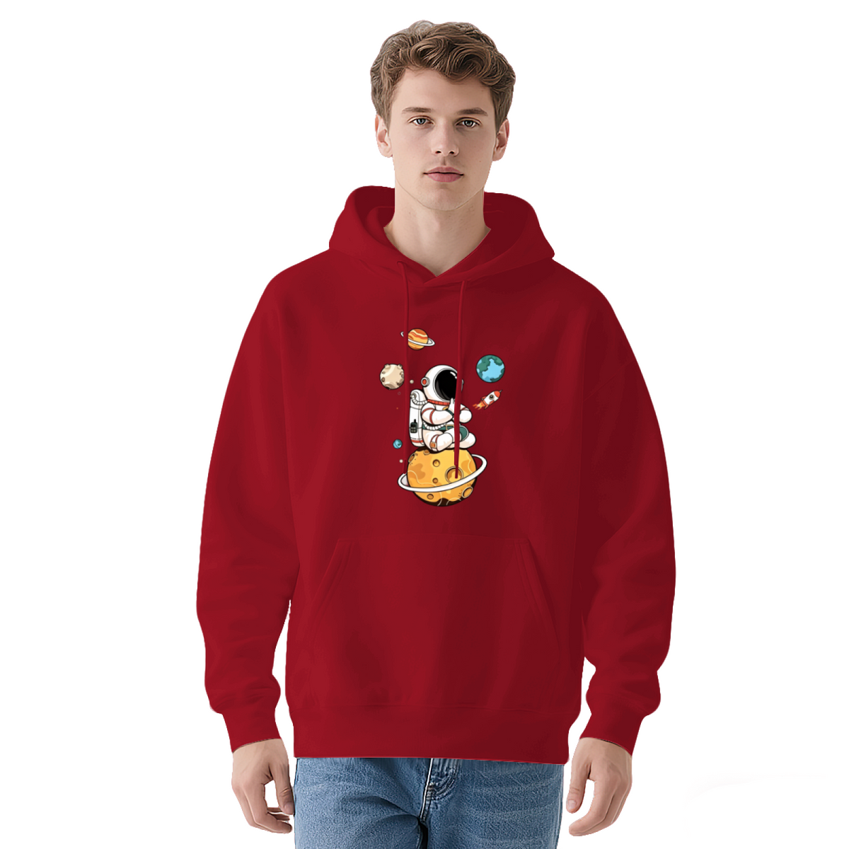 Cool Astronaut Outer Space Planet Adventure Hoodie