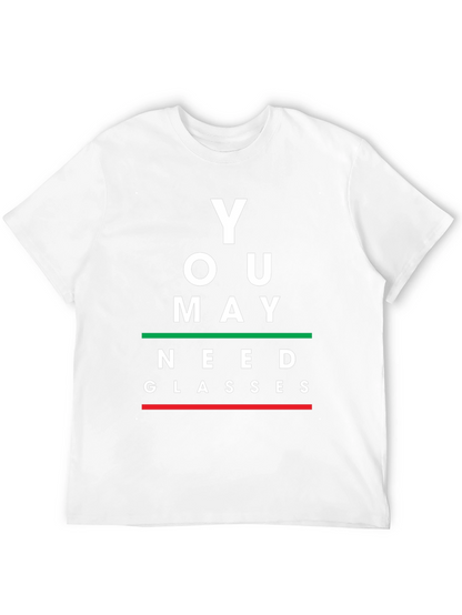 You May Need Glasses Black Graphic Tee