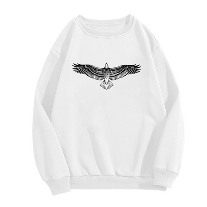 Vintage Full Spread Eagle Graphic White Crewneck