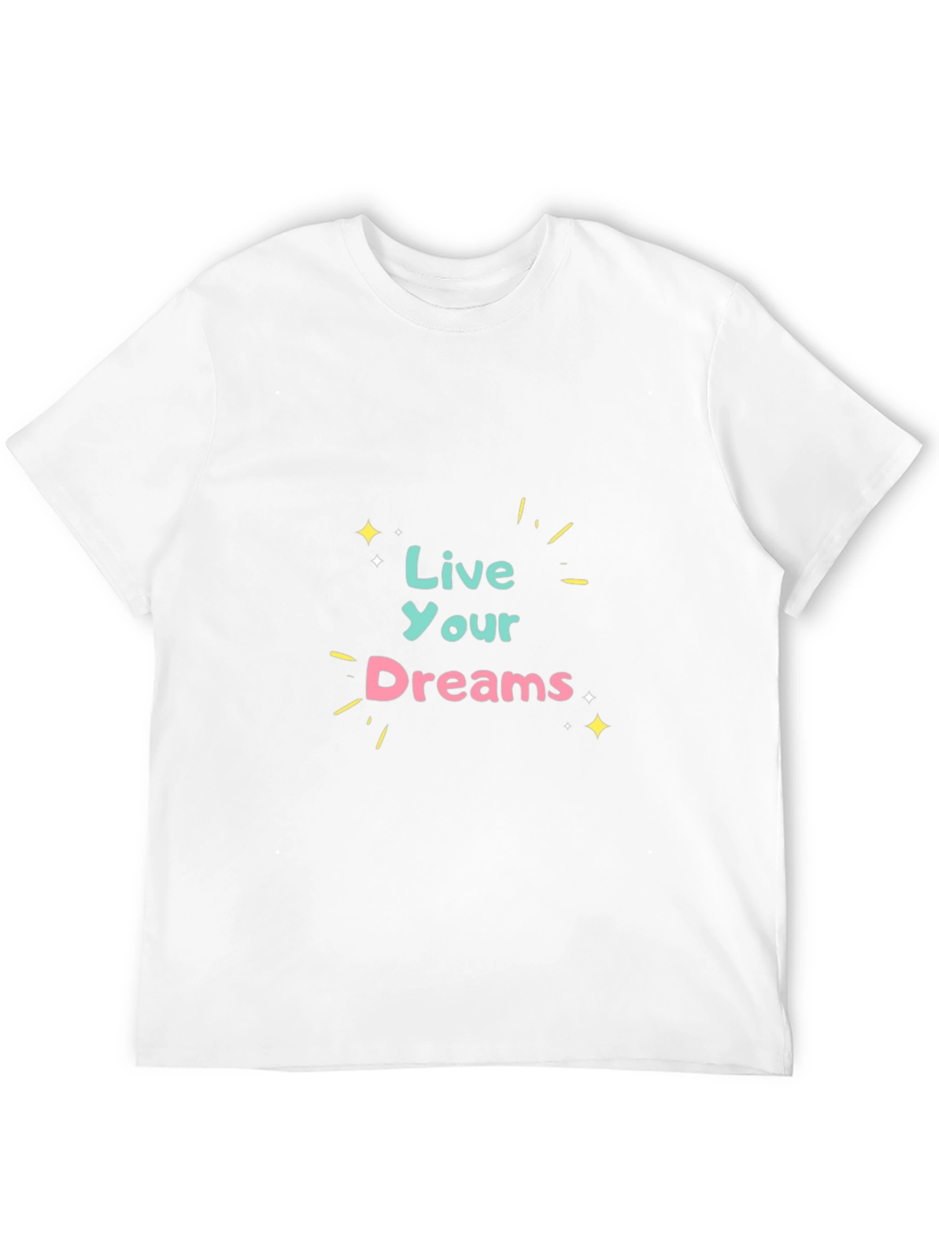 Live Your Dreams Graphic Tee - Black Cotton T-Shirt