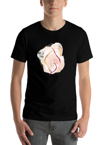 Abstract Art Graphic Tee - Black
