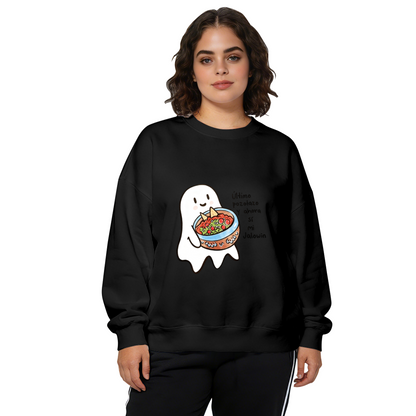 Funny Mexican Halloween Ghost Pozole Lover Crewneck Sweatshirt