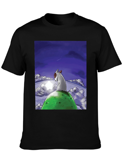 Dog Stargazing Tee - Bull Terrier Graphic Print