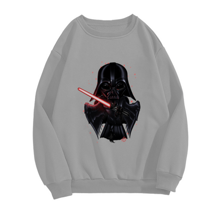 Darth Vader Crow With Red Lightsaber Cool Sci?Fi Crewneck Sweatshirt