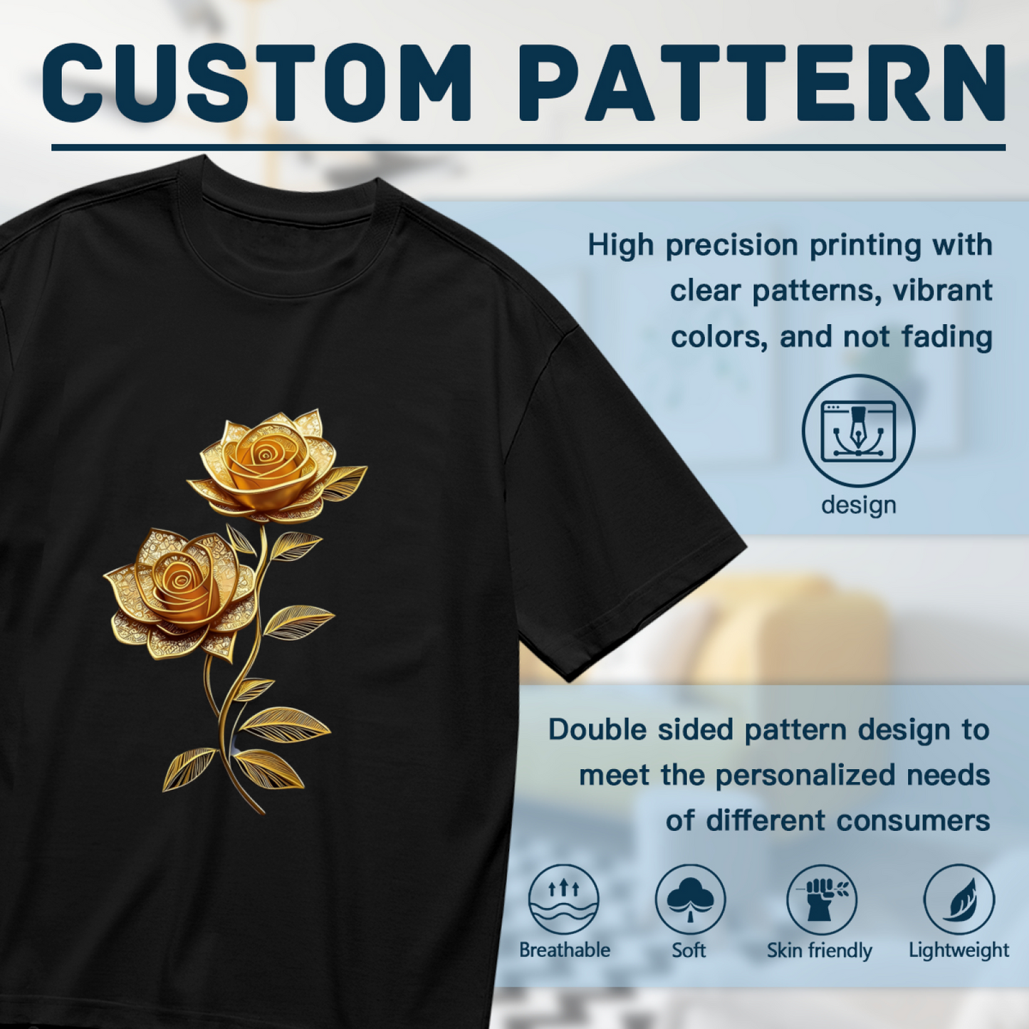 Our Lady of Guadalupe Red Pink Roses Mexican Faith Tee