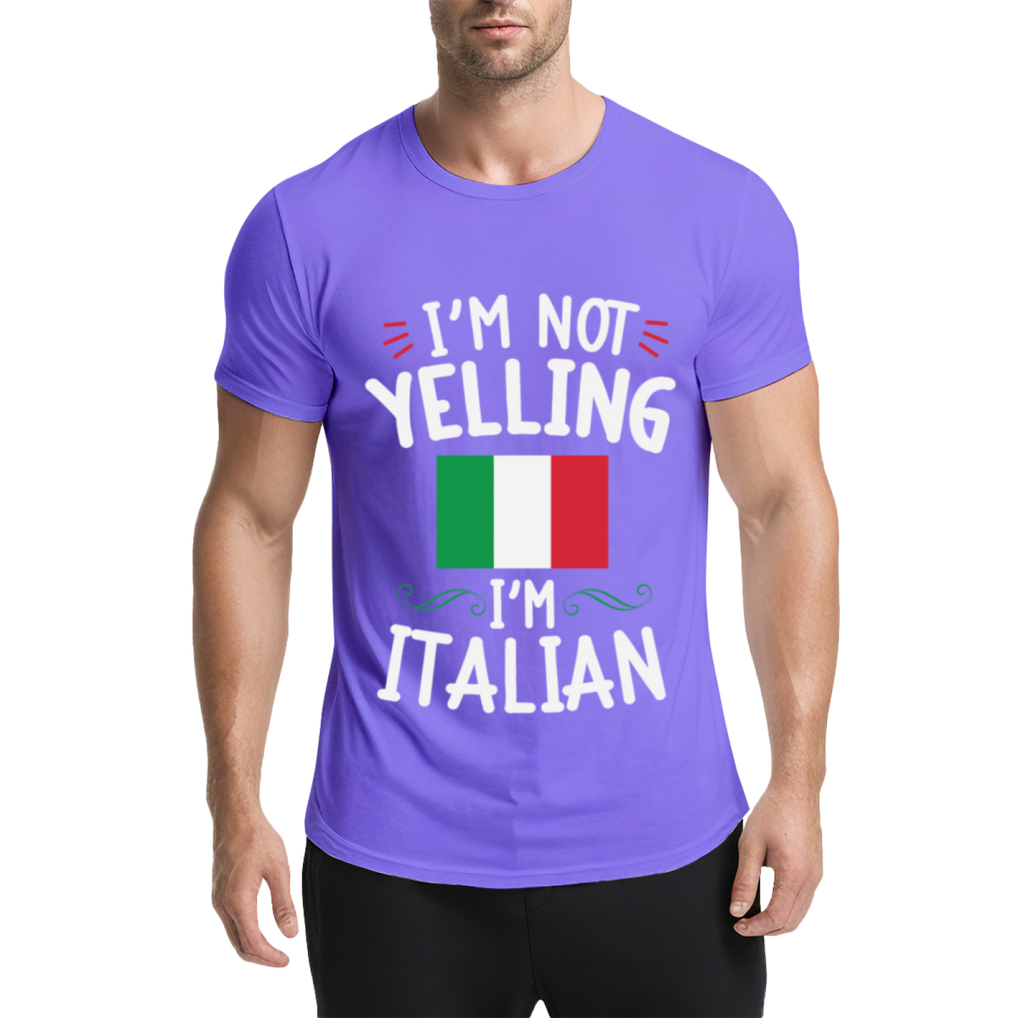 I'm Not Yelling I'm Italian Italy Flag Funny Heritage Tee