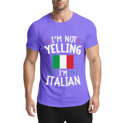 I'm Not Yelling I'm Italian Italy Flag Funny Heritage Tee