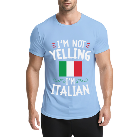I'm Not Yelling I'm Italian Italy Flag Funny Heritage Tee