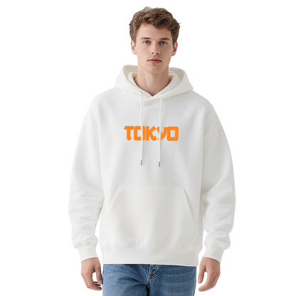 Bold Orange Tokyo Urban Street Font Hoodie
