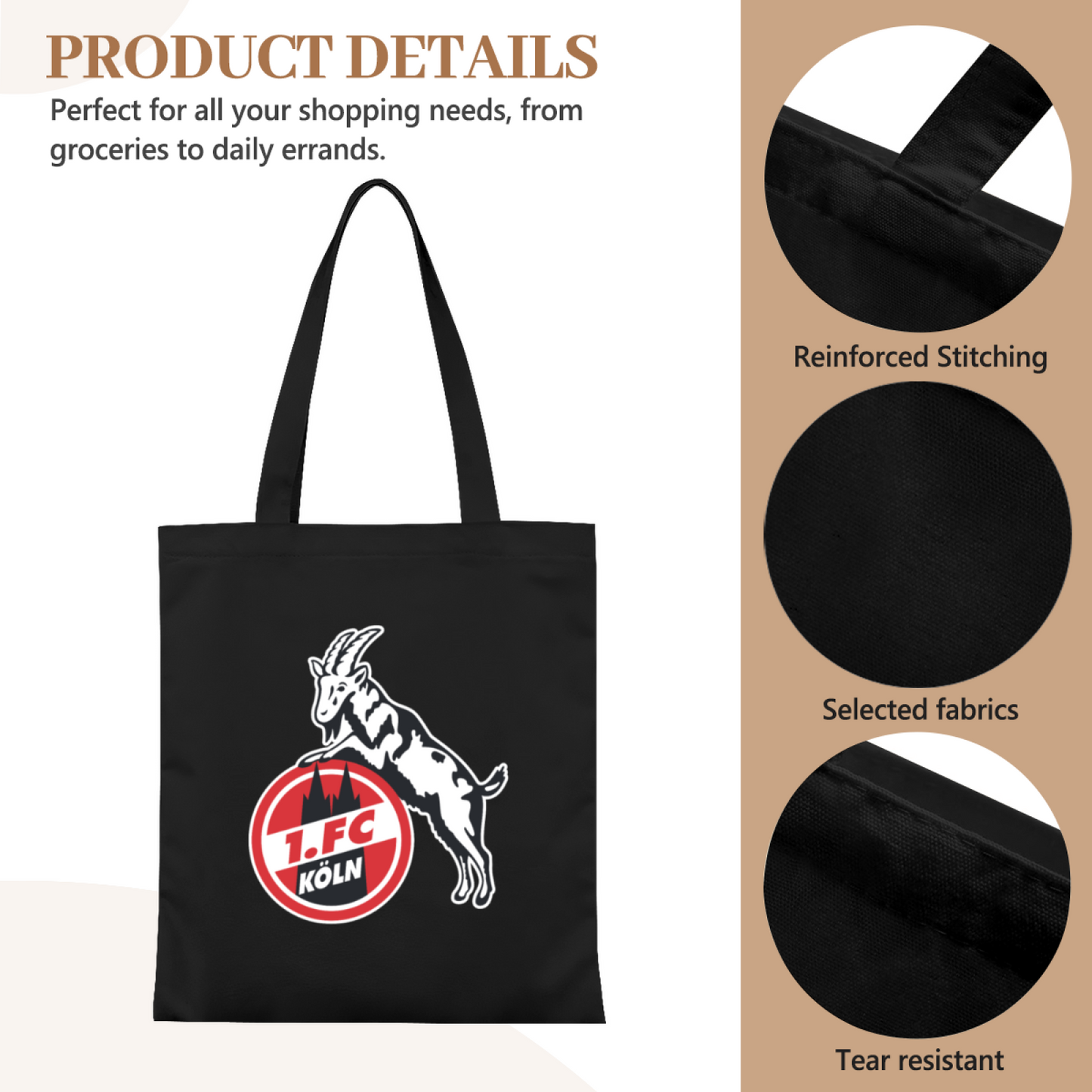 Colorful Arabic Horse Calligraphy Canvas Bag | Unique Islamic Art Printed Tote