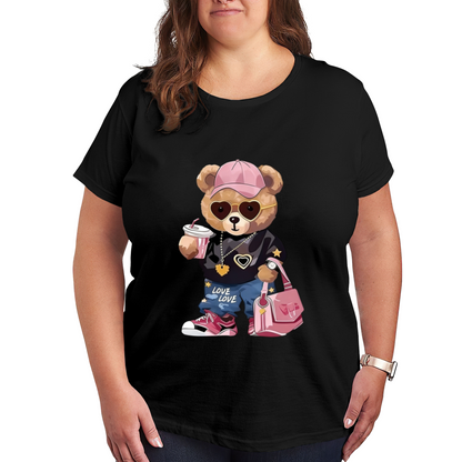Dark Purple Magic Rose Moody Floral Graphic Tee