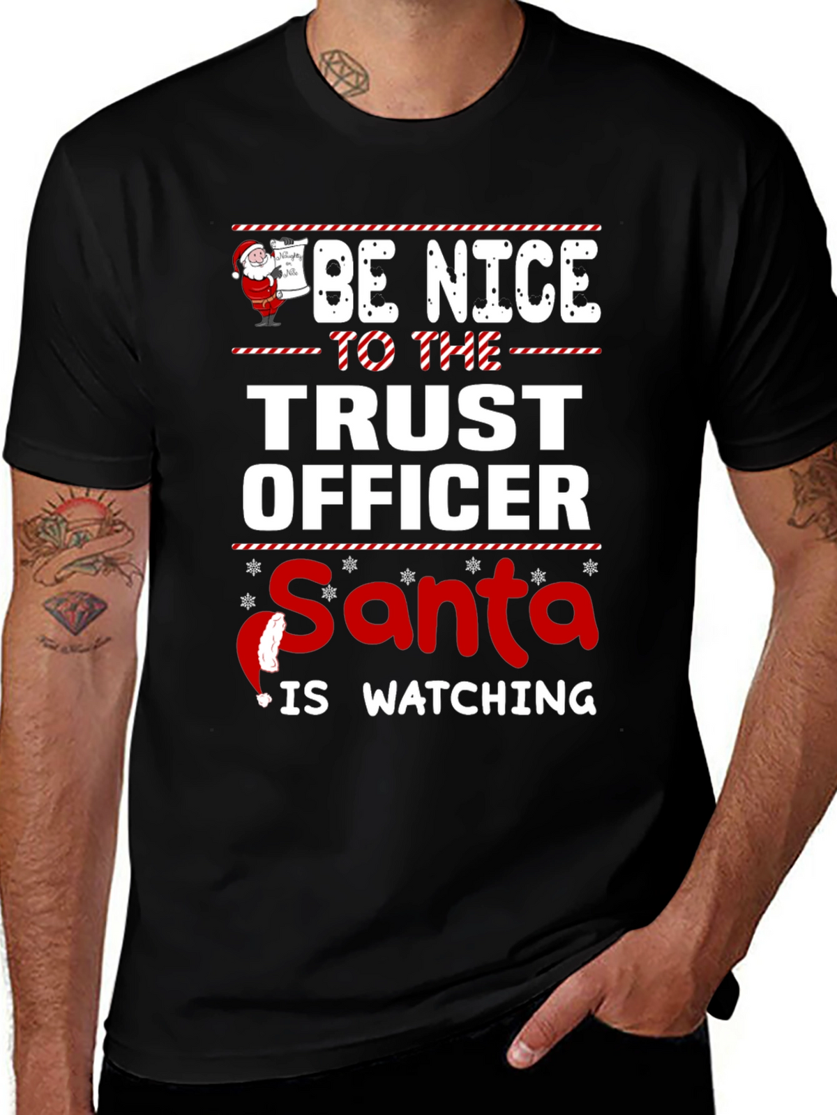 Be Nice to the Trust Officer Santa T-Shirt