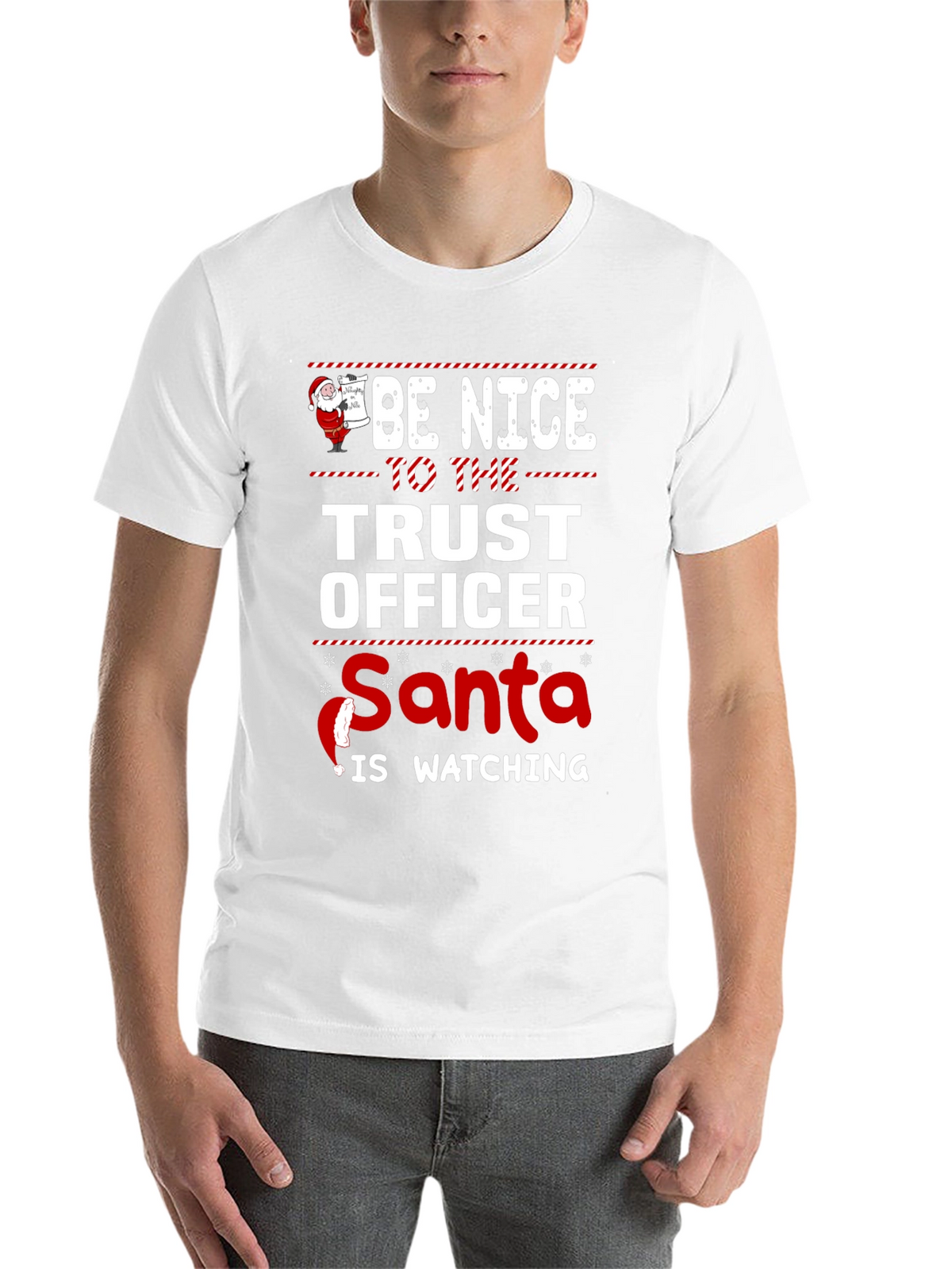 Be Nice to the Trust Officer Santa T-Shirt