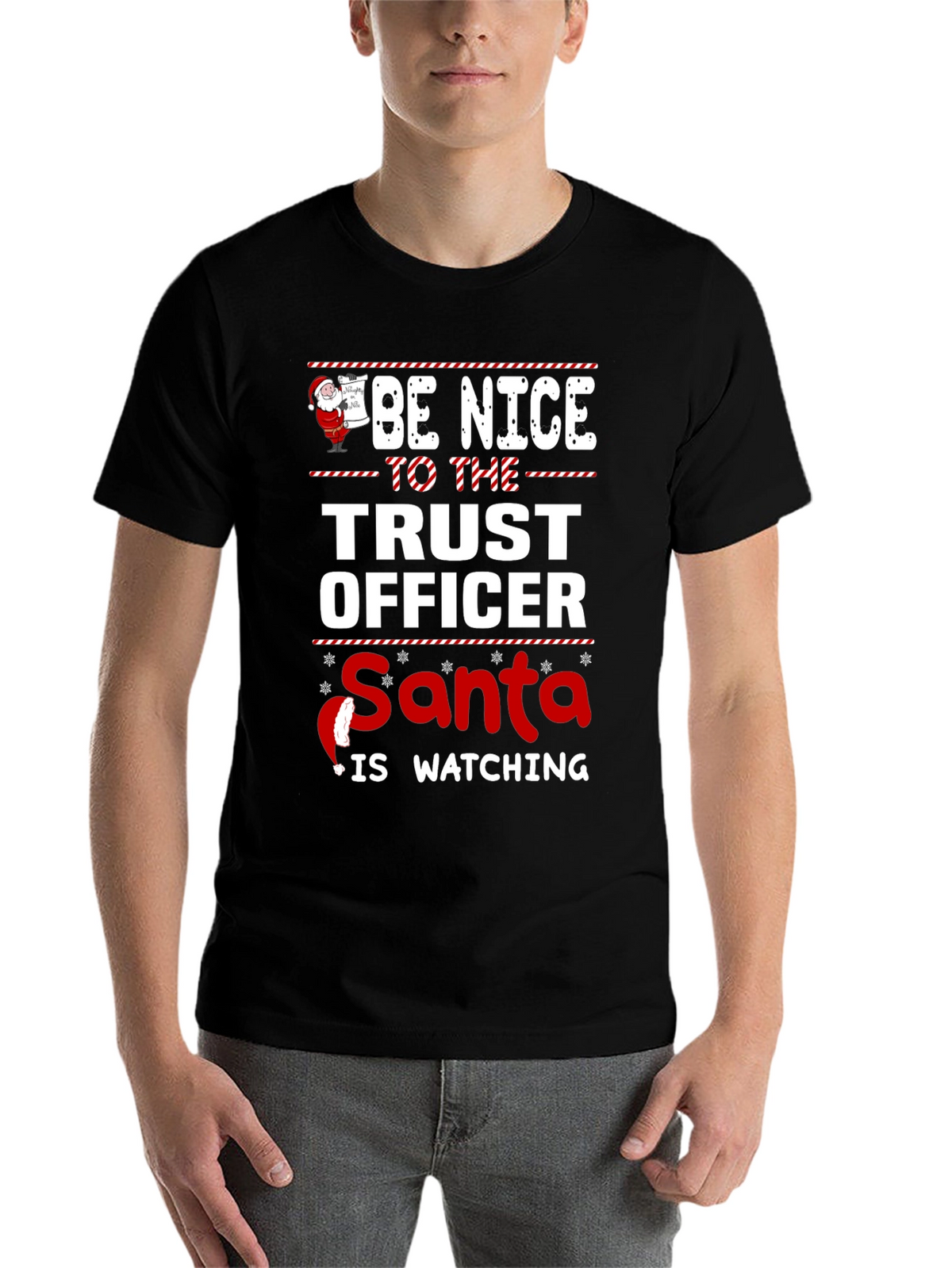 Be Nice to the Trust Officer Santa T-Shirt