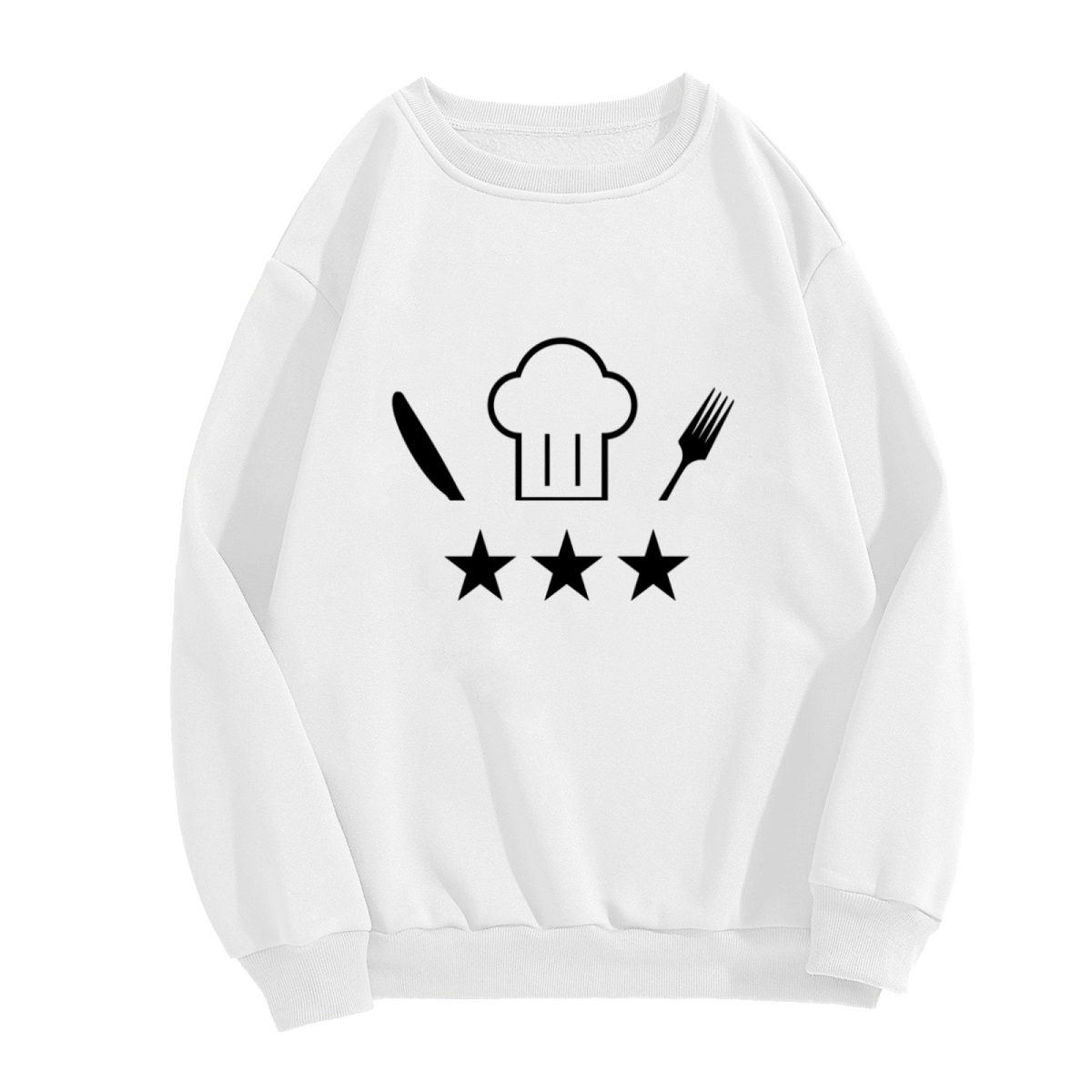 Chef Cook Three?Star Culinary Lover Graphic Crewneck Sweatshirt