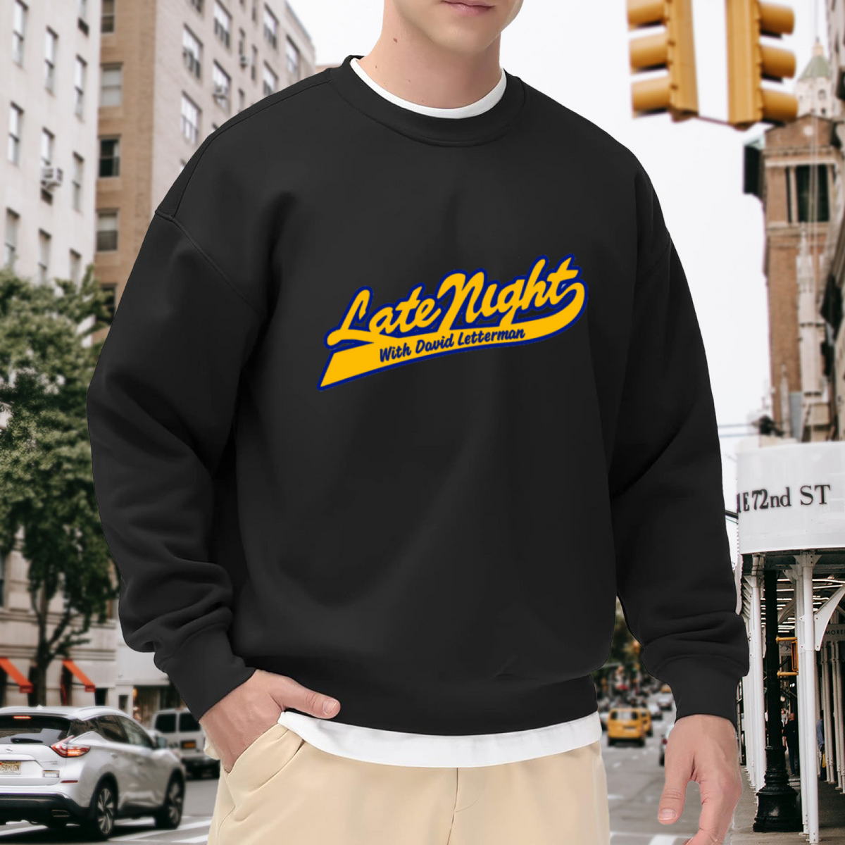 Late Night With David Letterman Retro TV Show Crewneck Sweatshirt