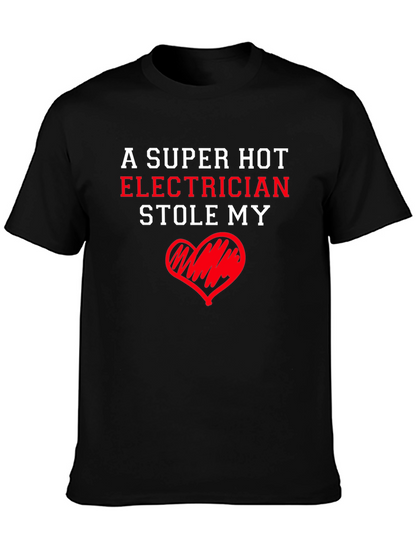 Super Hot Electrician Heart T-Shirt