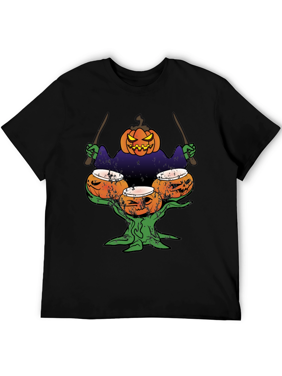 Pumpkin Drummer Halloween T-Shirt