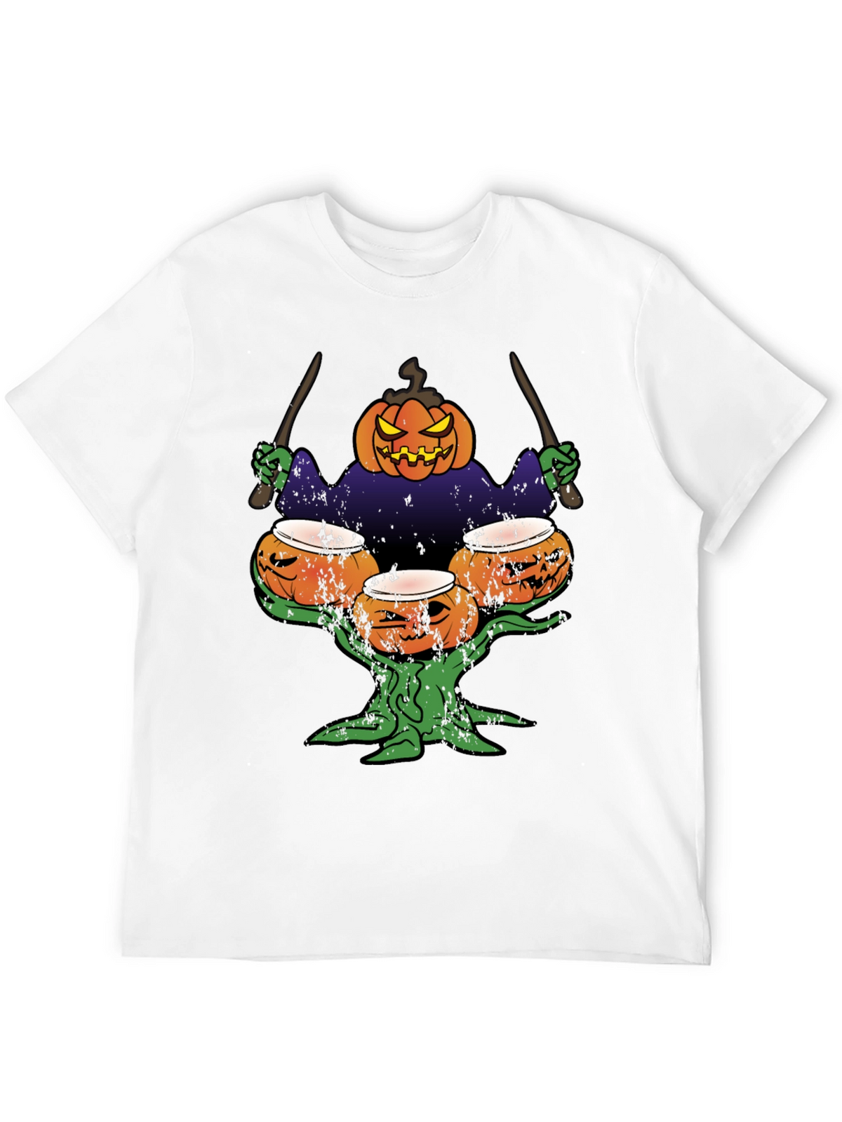Pumpkin Drummer Halloween T-Shirt