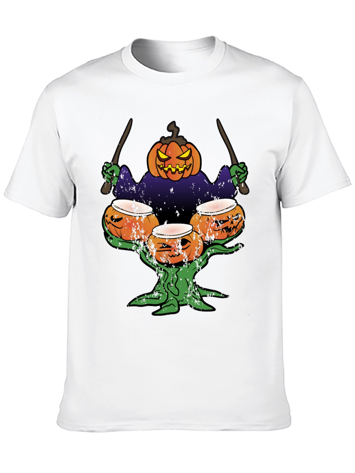 Pumpkin Drummer Halloween T-Shirt