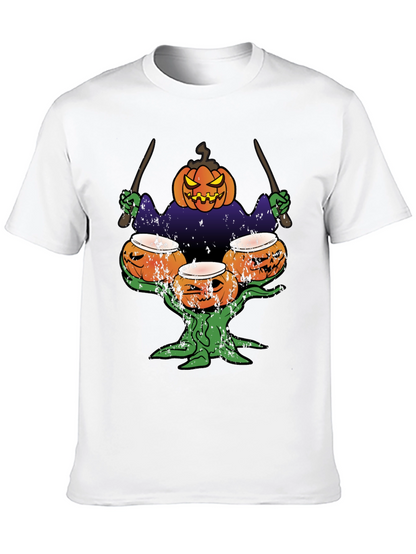 Pumpkin Drummer Halloween T-Shirt