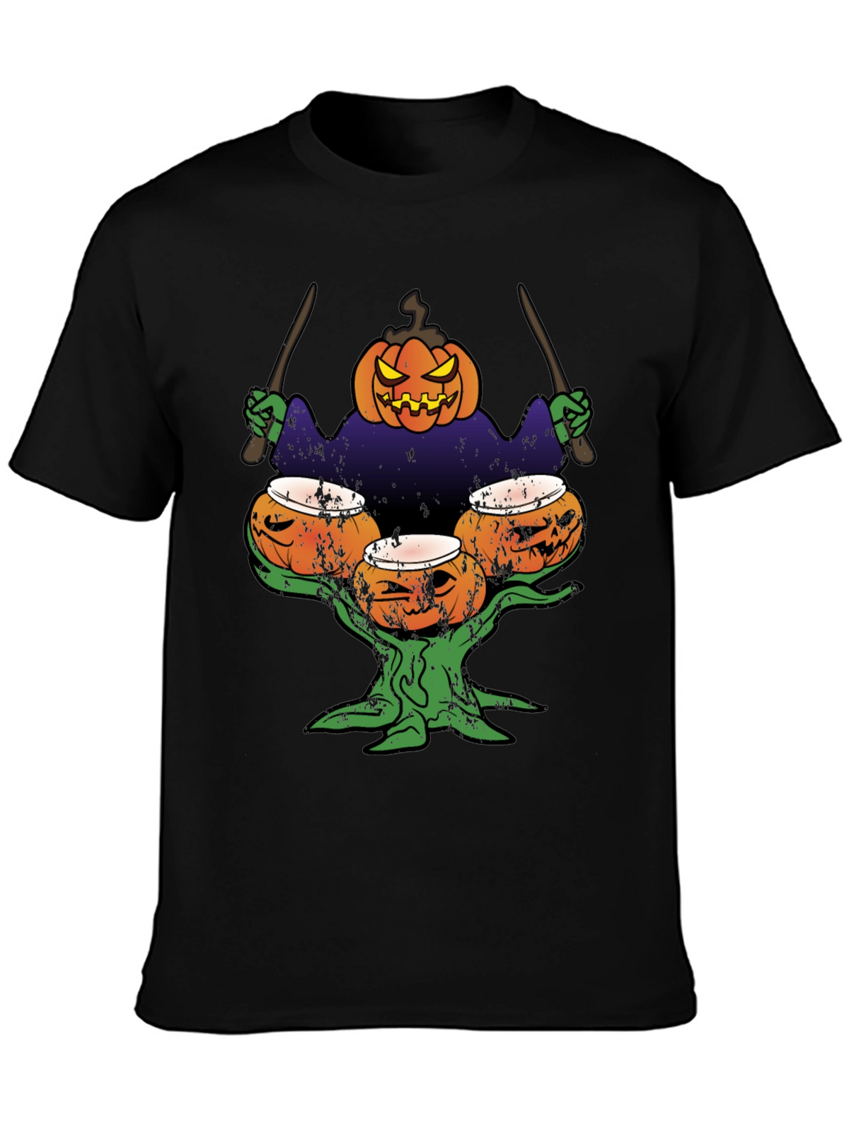 Pumpkin Drummer Halloween T-Shirt