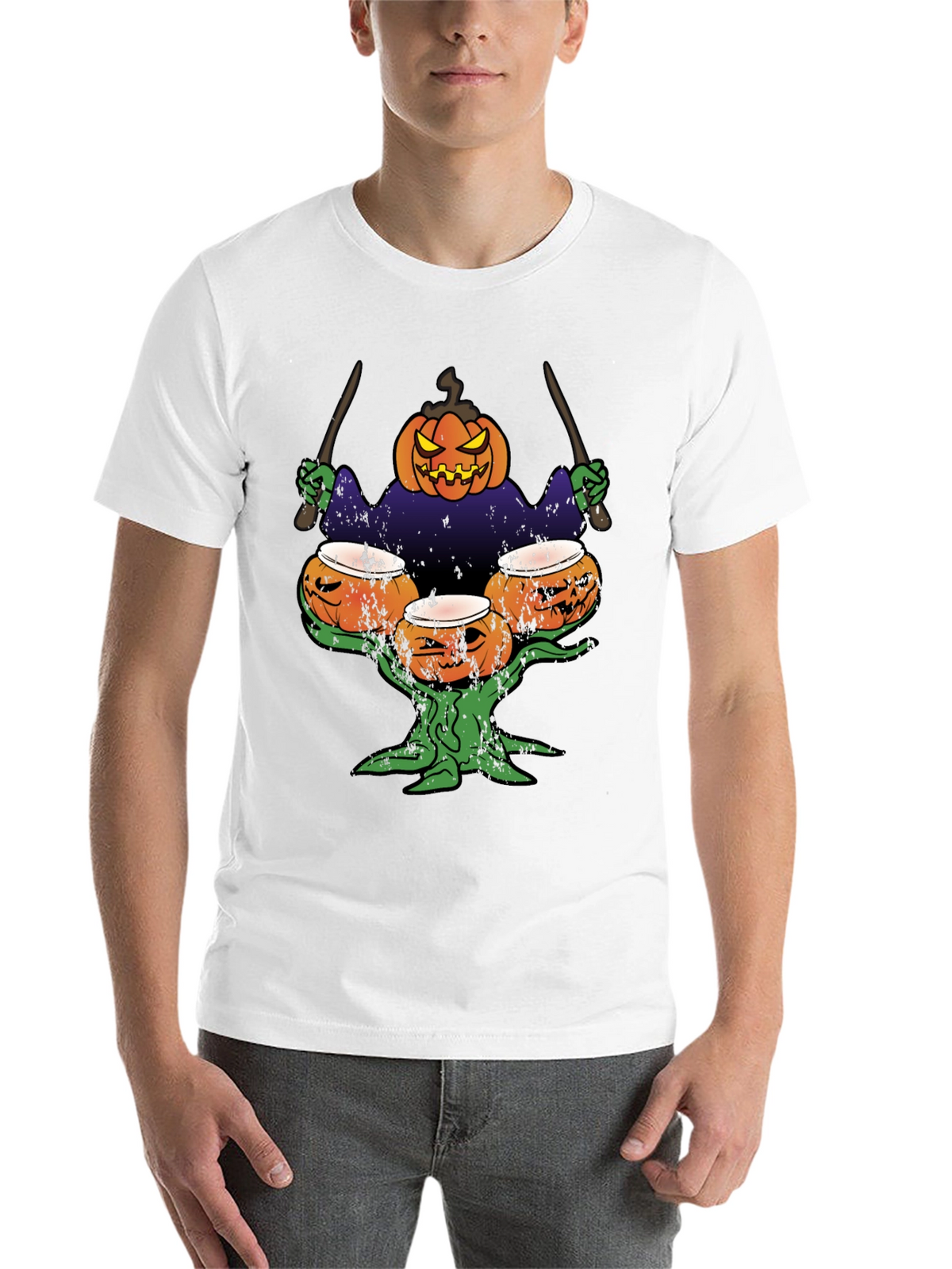 Pumpkin Drummer Halloween T-Shirt