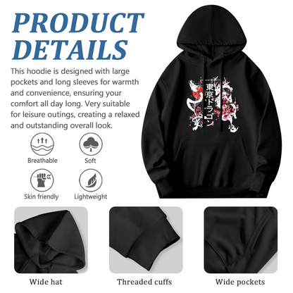 Tokyo Dragon Japanese Kanji Art Street?Wear Hoodie