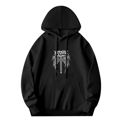 Dark Gothic Skeleton Wing Streetwear Hoodie