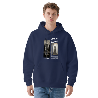 New York Statue Of Liberty Collage Art Navy Hoodie