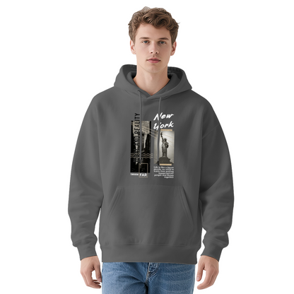 New York Statue Of Liberty Collage Art Navy Hoodie