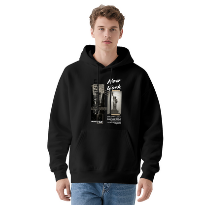 New York Statue Of Liberty Collage Art Navy Hoodie