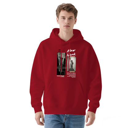New York Statue Of Liberty Collage Art Navy Hoodie