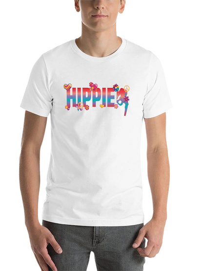 Hippie Floral Graphic T-Shirt - Retro Peace Design