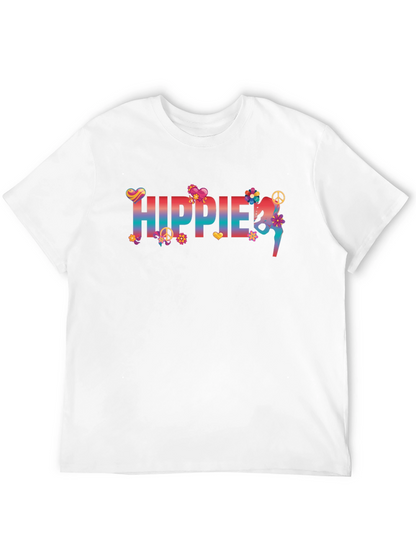 Hippie Floral Graphic T-Shirt - Retro Peace Design