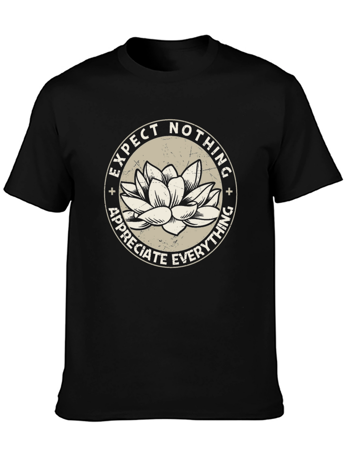Lotus Expect Nothing Appreciate Everything Graphic Tee