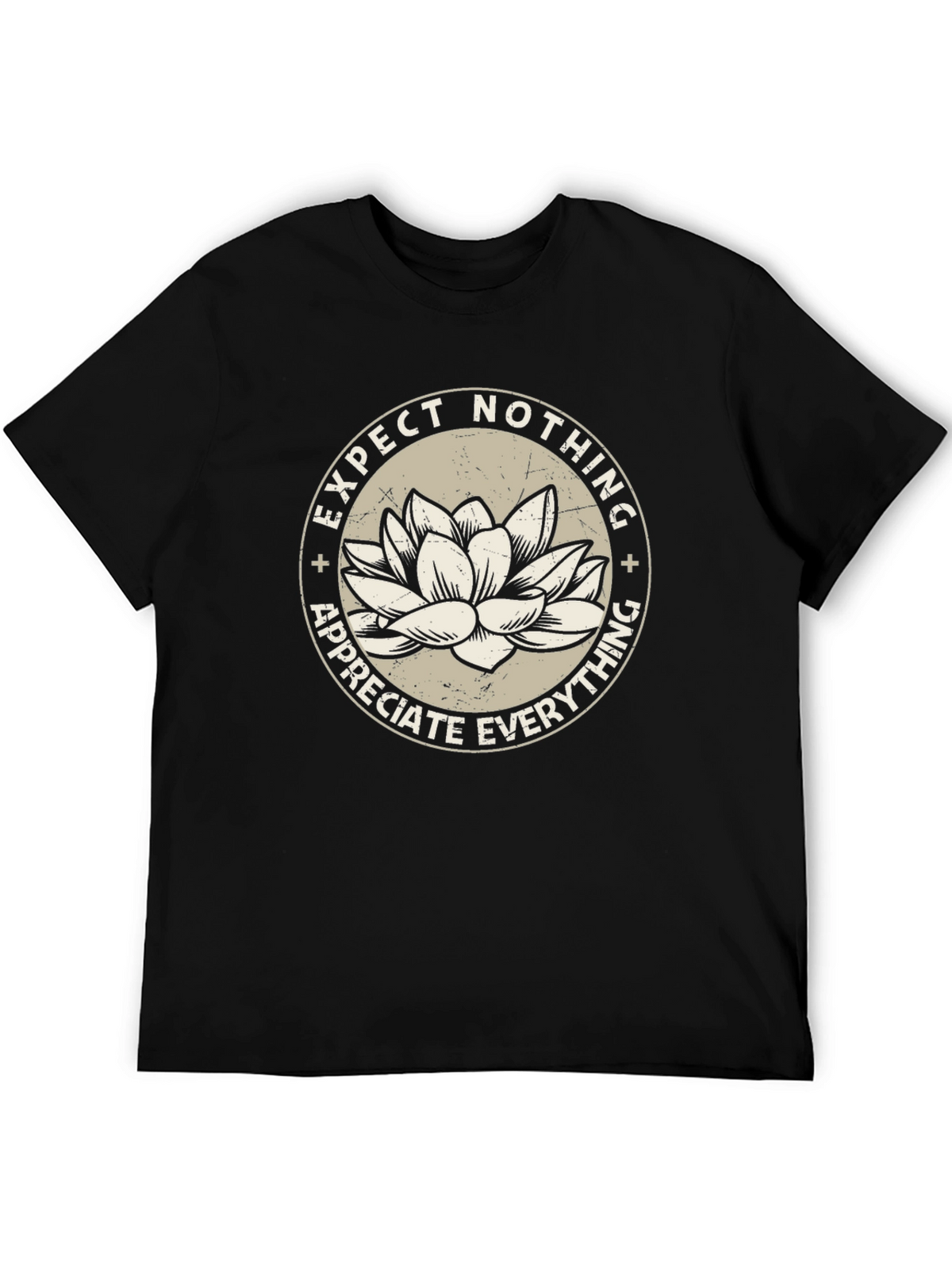 Lotus Expect Nothing Appreciate Everything Graphic Tee