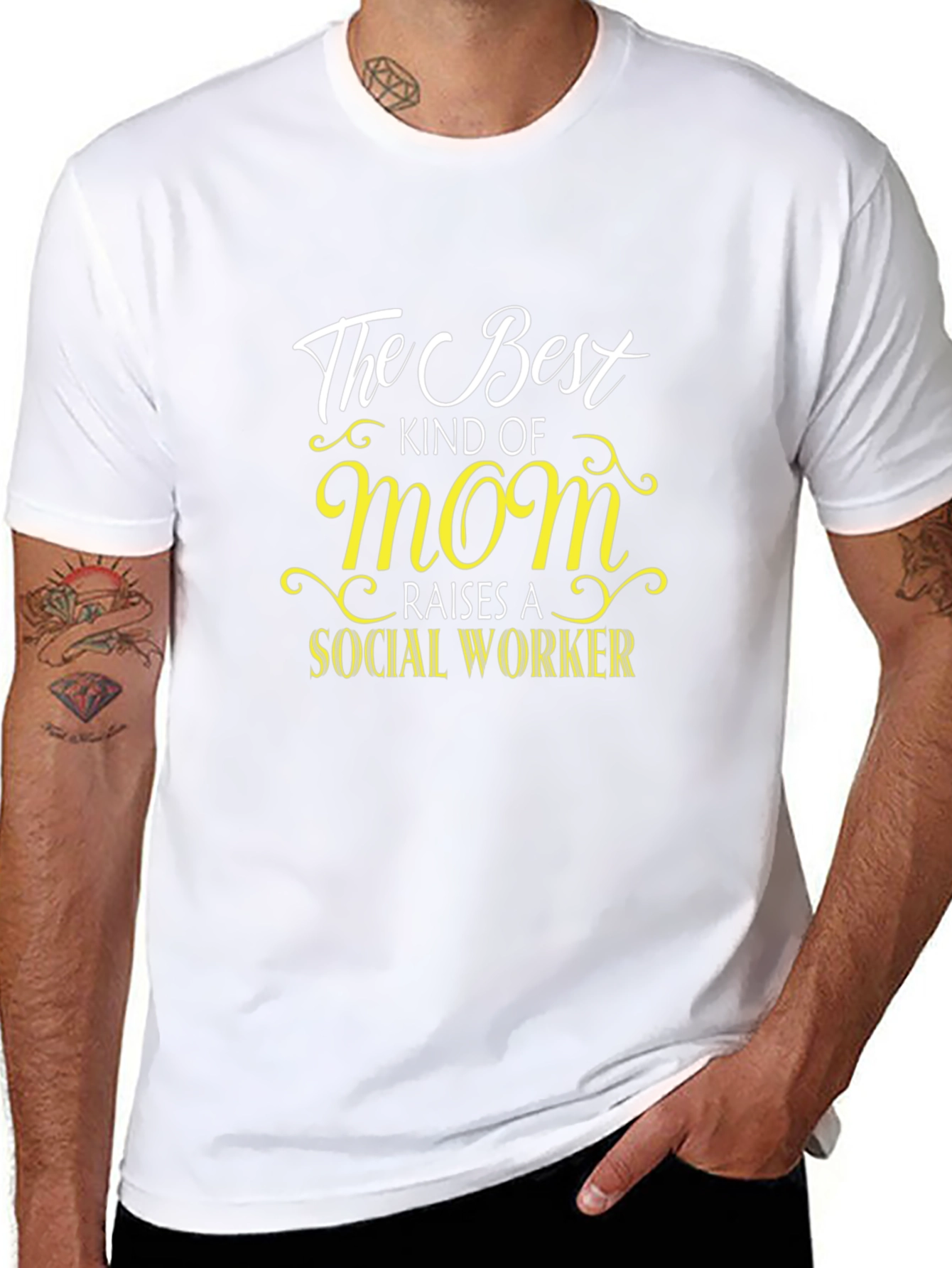 Best Mom Raises A Social Worker Graphic T-Shirt