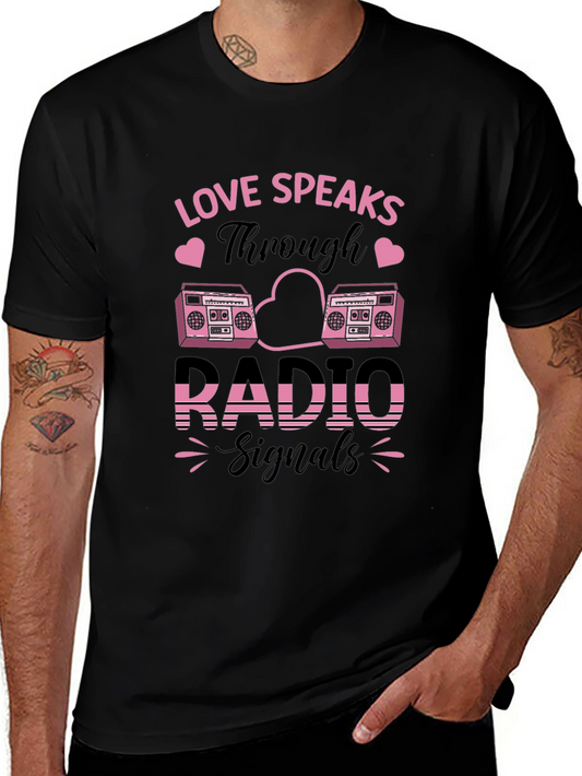 Love Speaks Through Radio Signals Graphic Tee