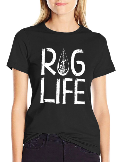 RAG Life Graphic Print Black T-Shirt Casual Wear