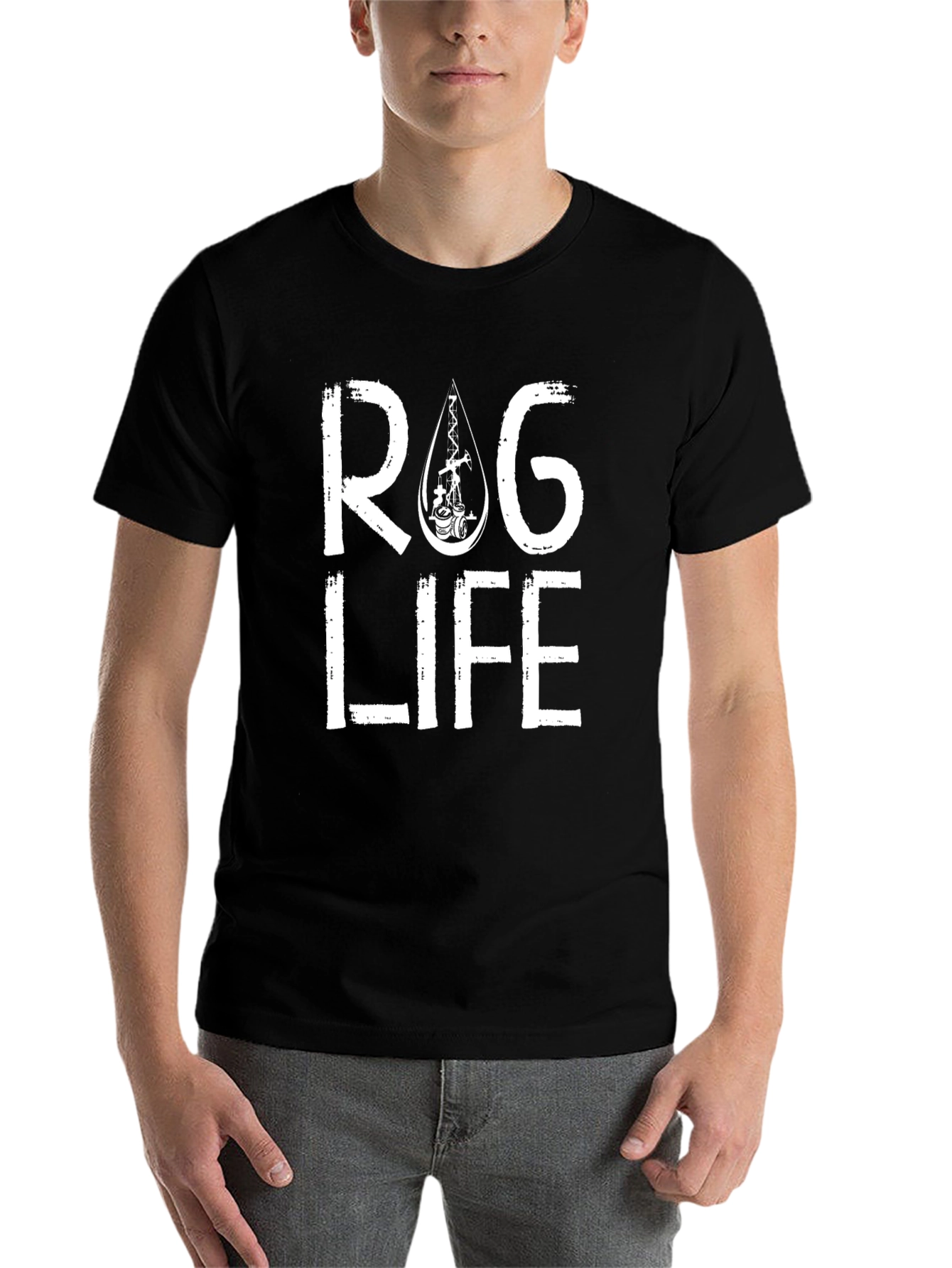 RAG Life Graphic Print Black T-Shirt Casual Wear